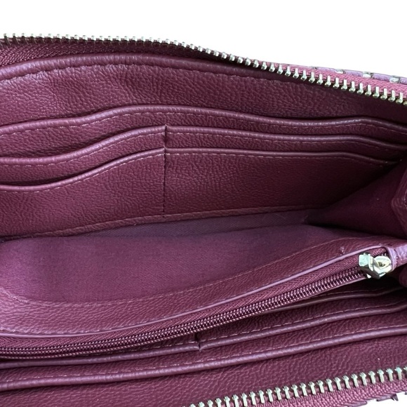 Laser Cut, Mauve and Gold, Long Wallet - Picture 5 of 10